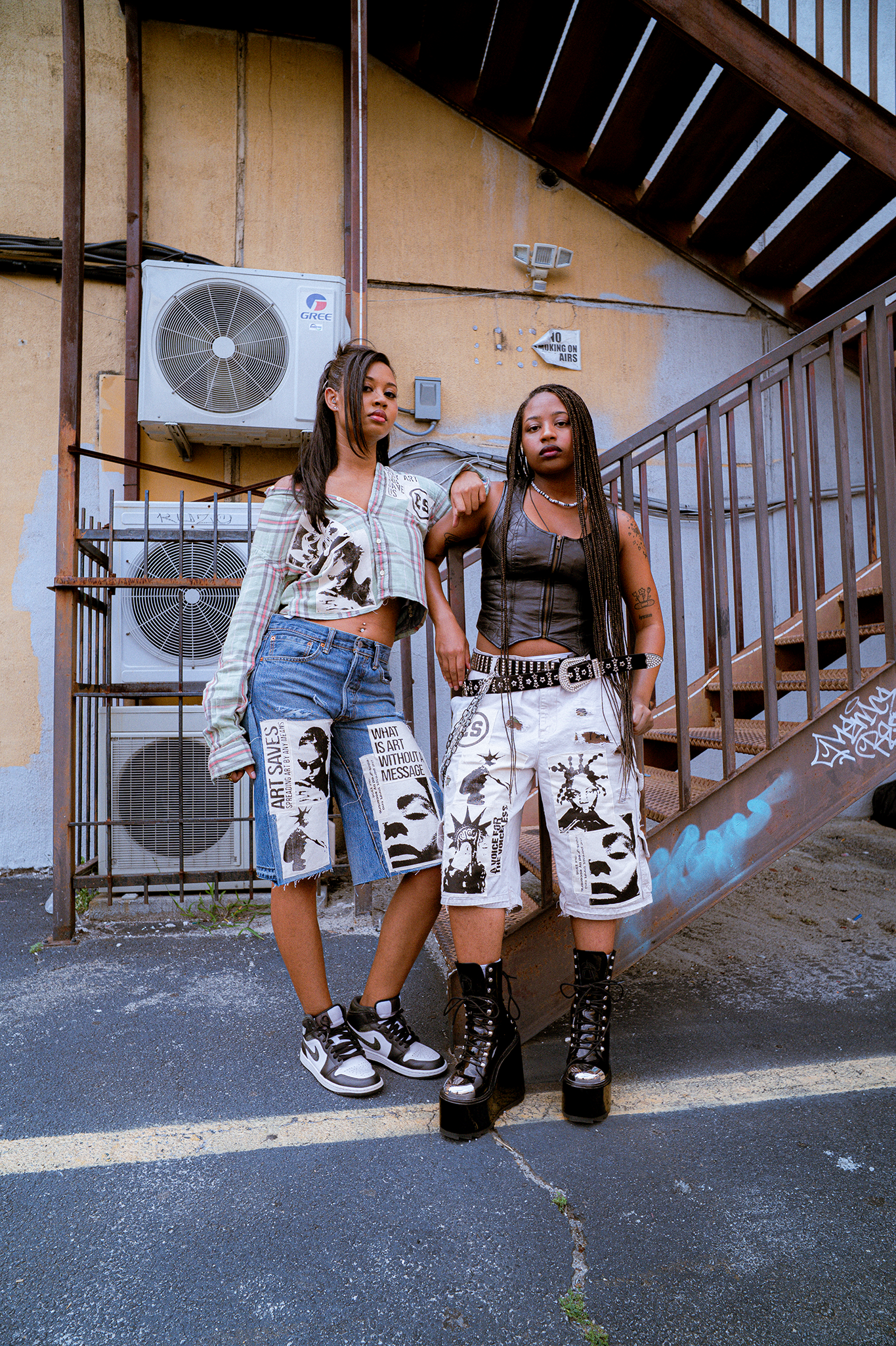 Afro Punk Patchwork Jorts
