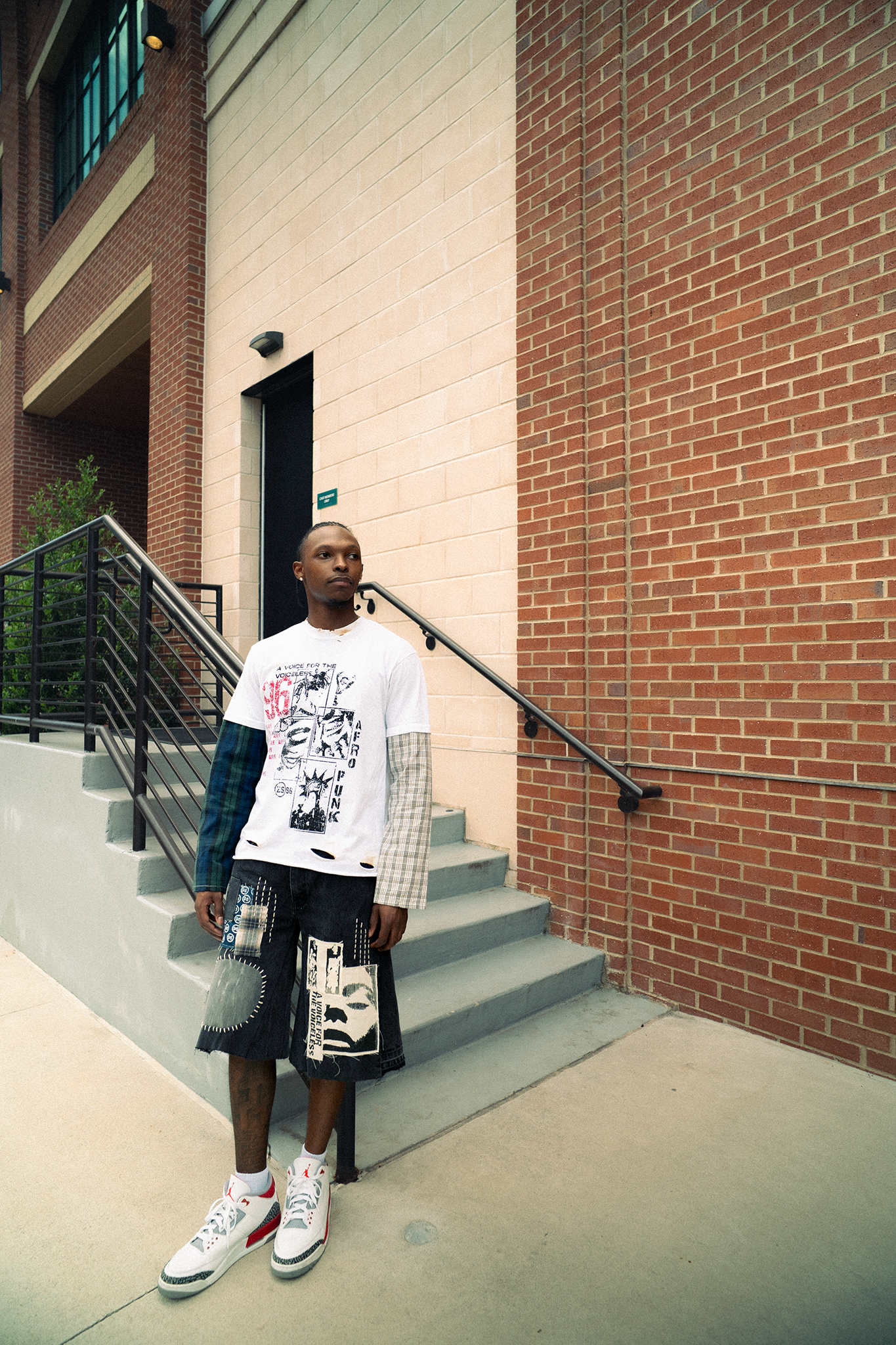 Afro Punk Patchwork Jorts