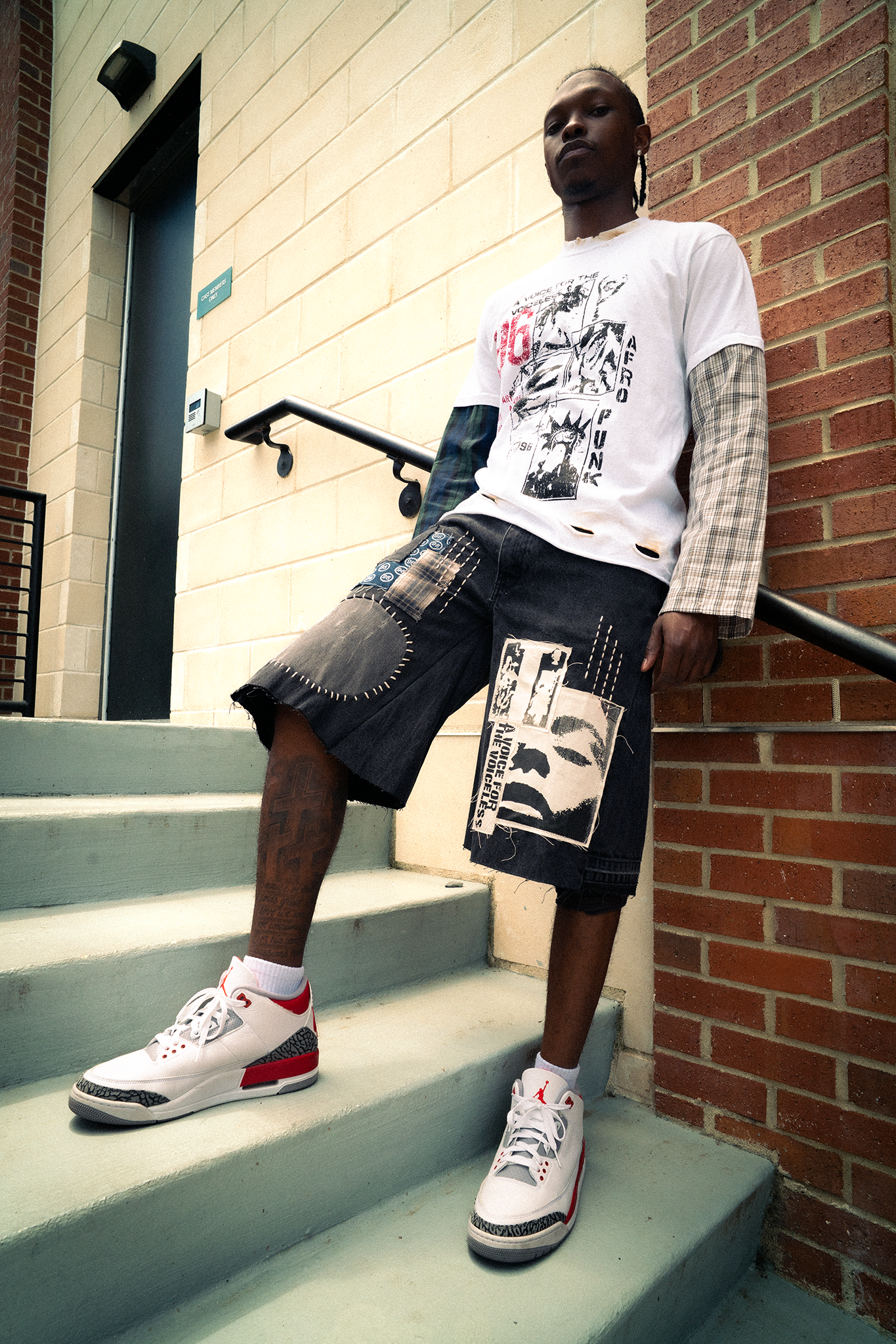Afro Punk Patchwork Jorts