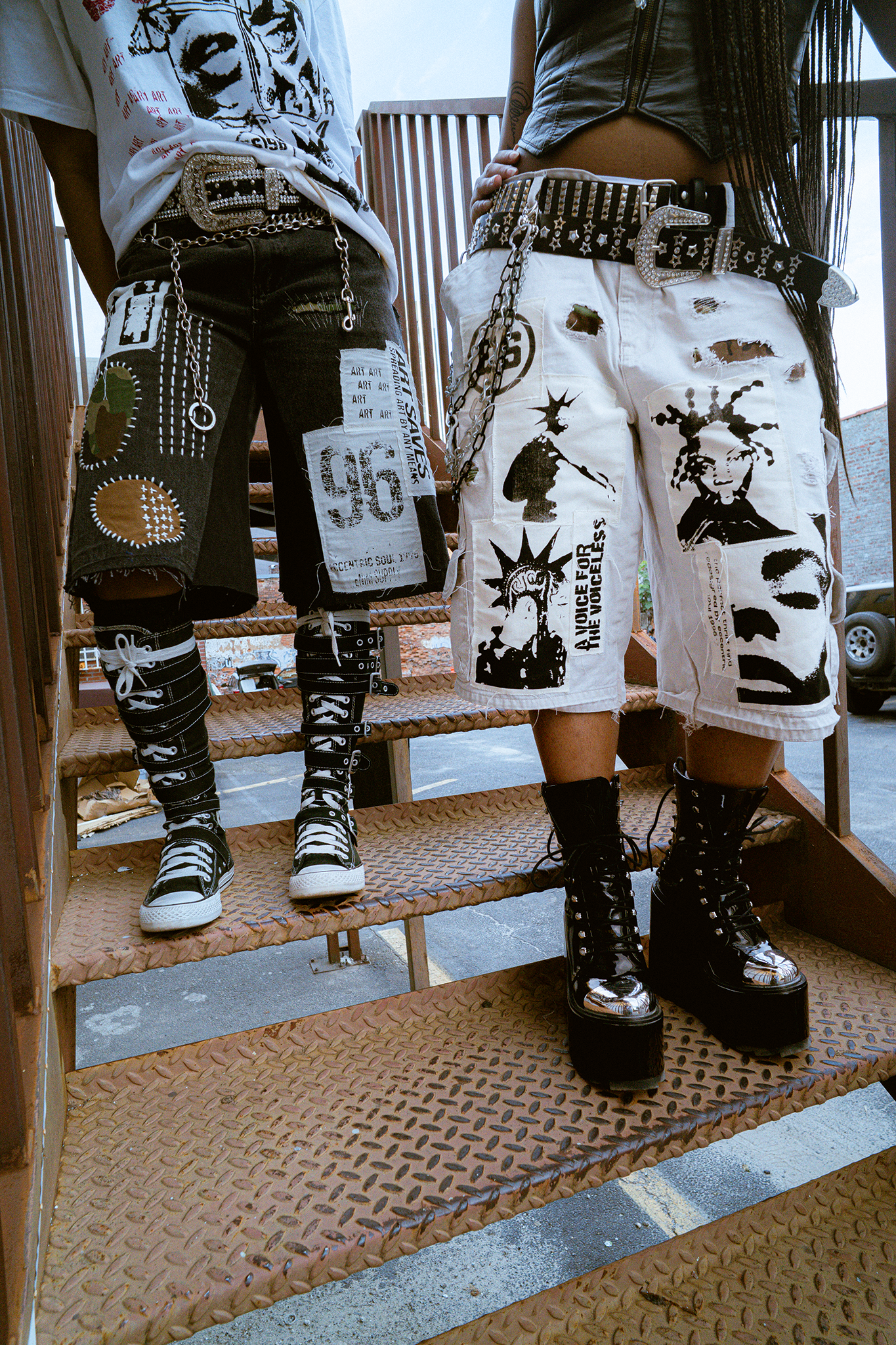 Afro Punk Patchwork Cargos