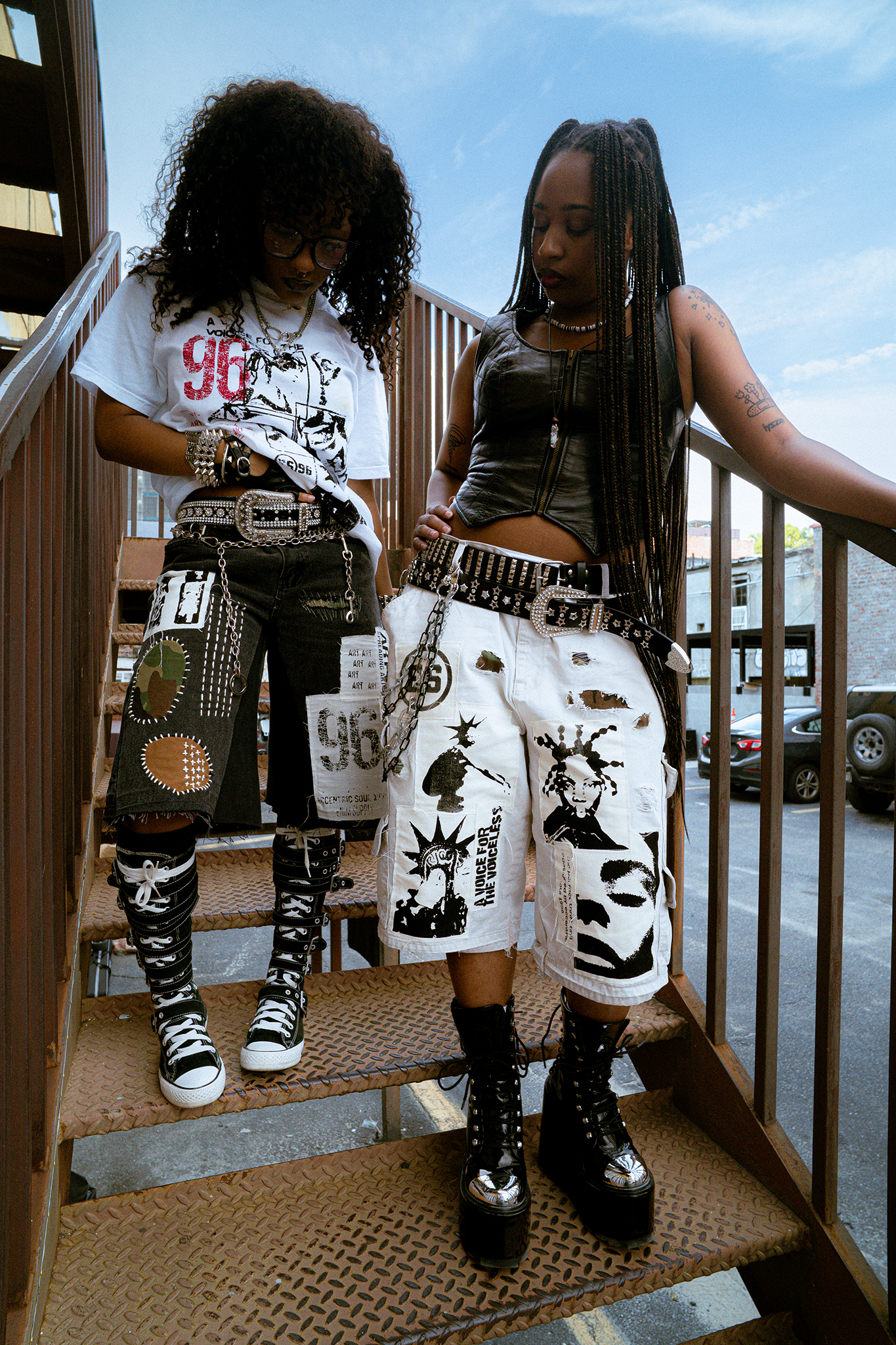 Afro Punk Patchwork Jorts