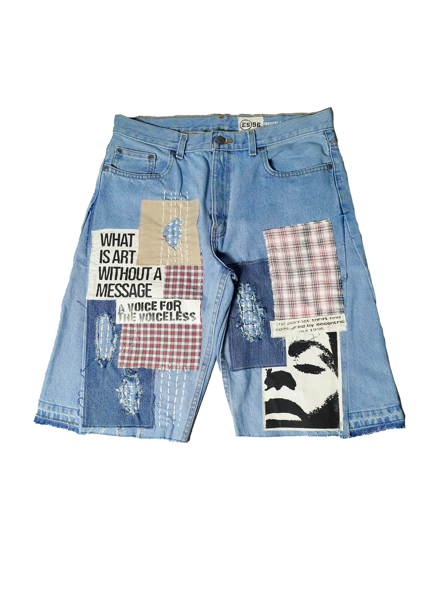 Afro Punk Patchwork Jorts