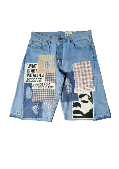 Afro Punk Patchwork Jorts