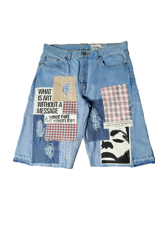 Afro Punk Patchwork Jorts