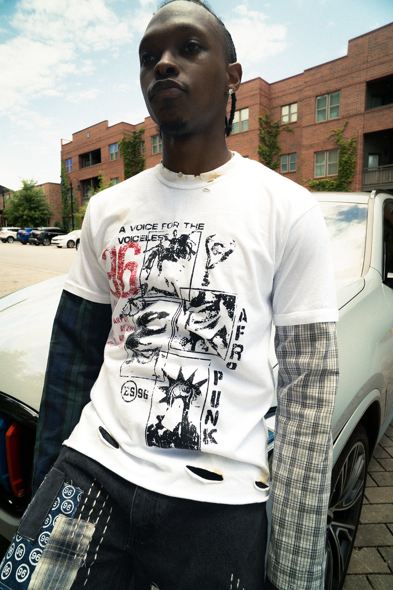 "Afro Punk" Flannel Tee