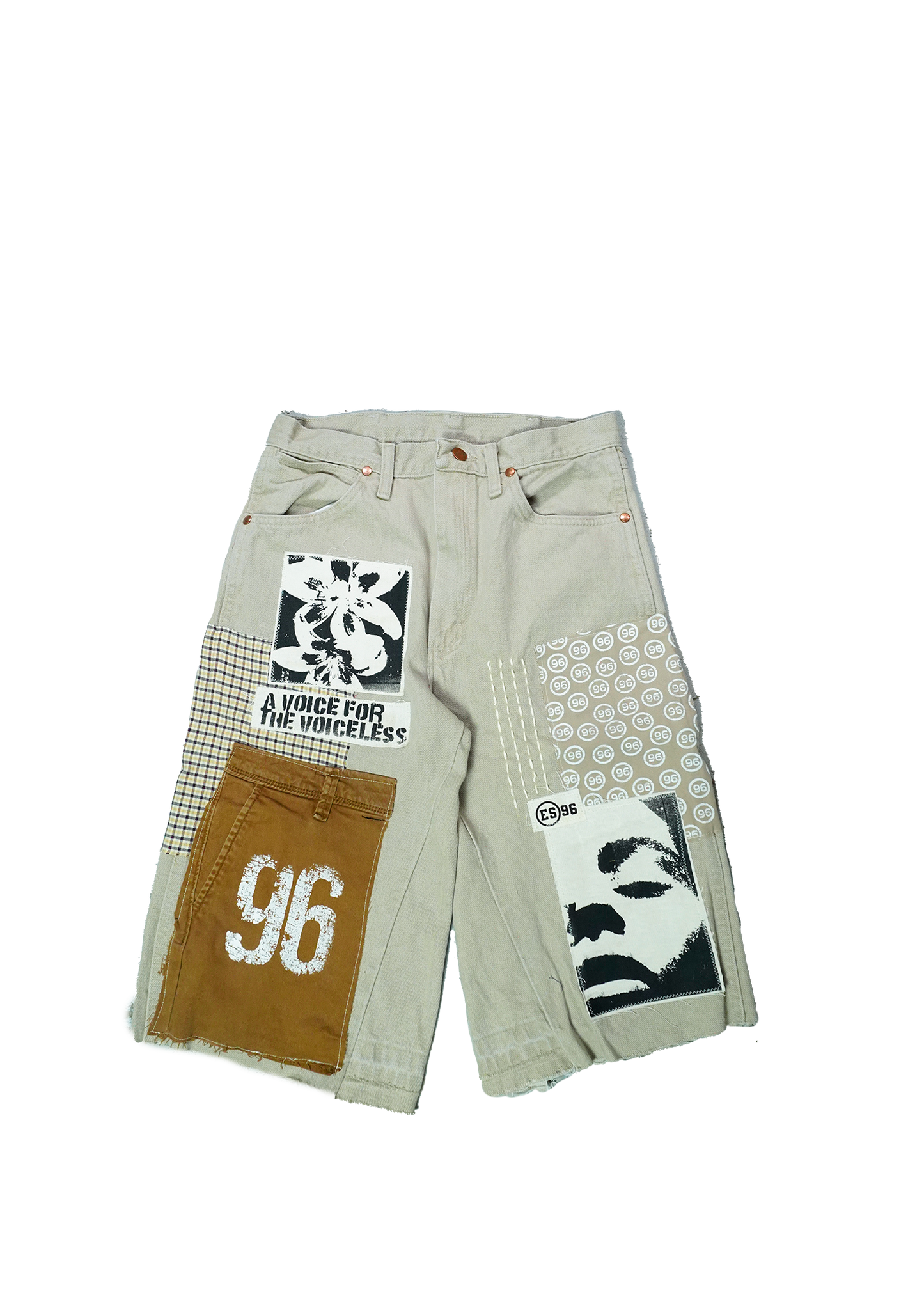 Afro Punk Patchwork Jorts