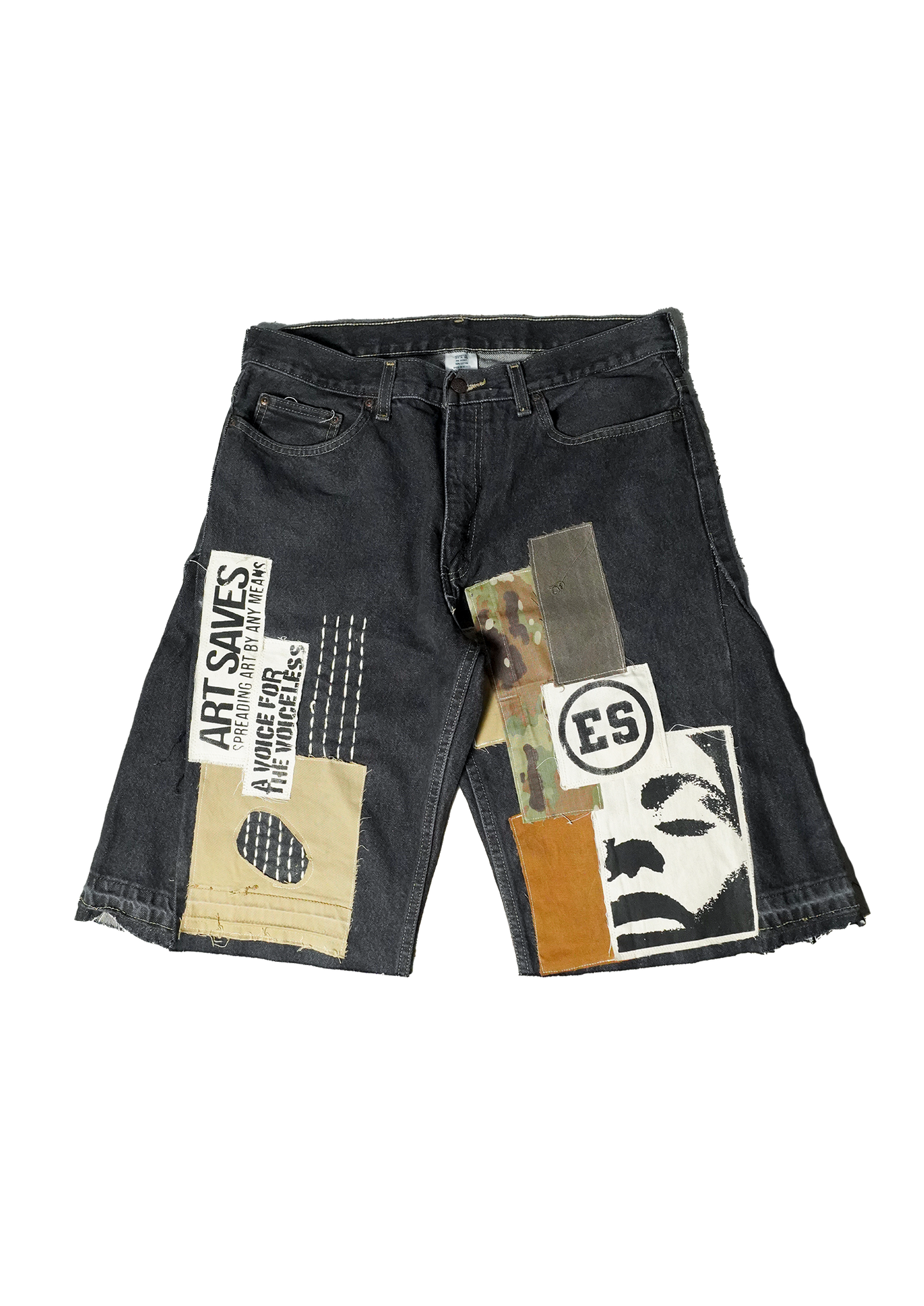 Afro Punk Patchwork Jorts
