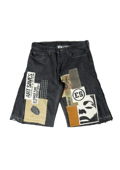 Afro Punk Patchwork Jorts