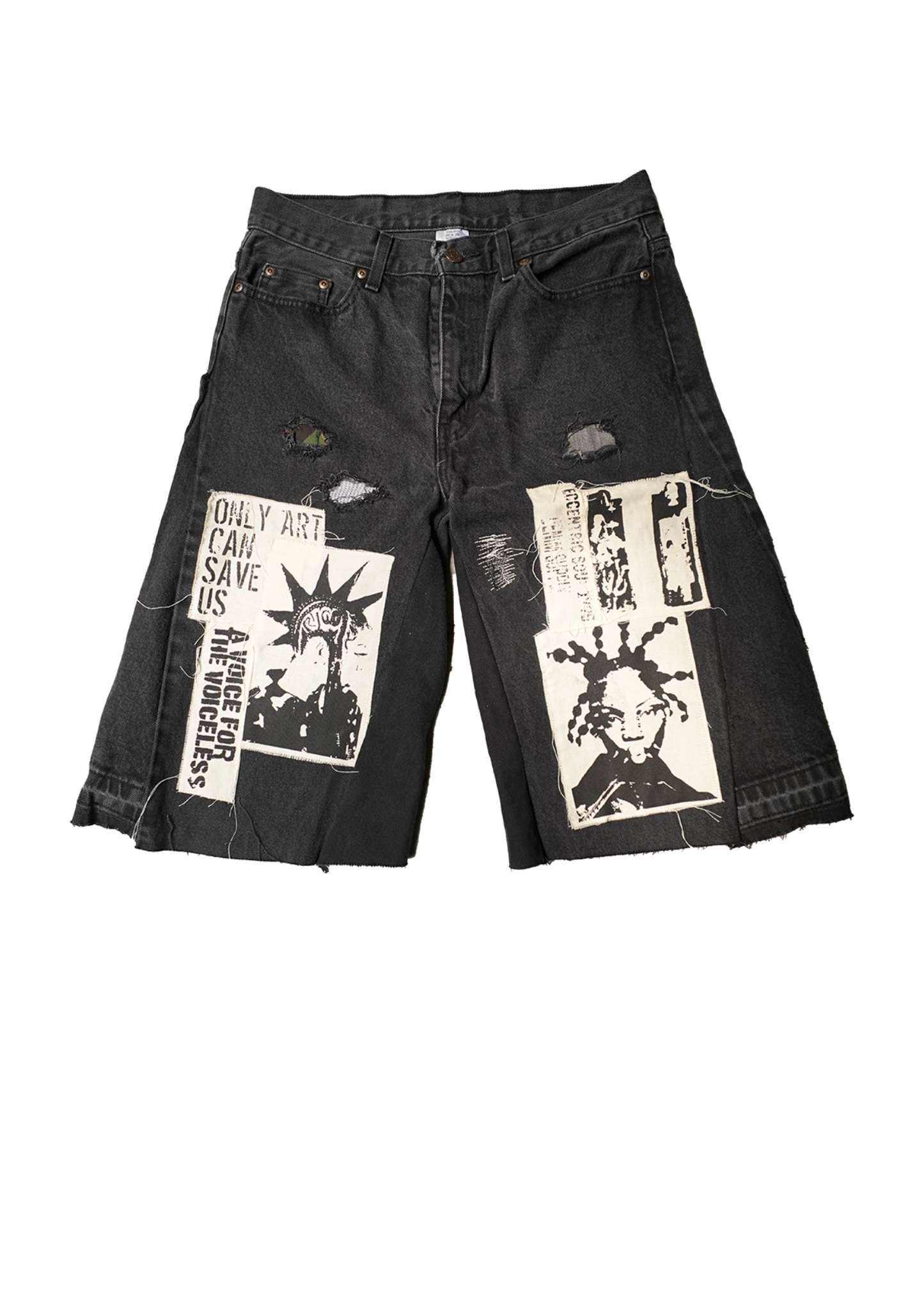 Afro Punk Patchwork Jorts