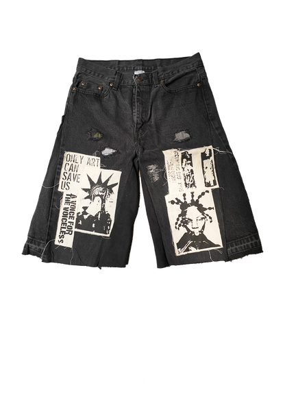 Afro Punk Patchwork Jorts