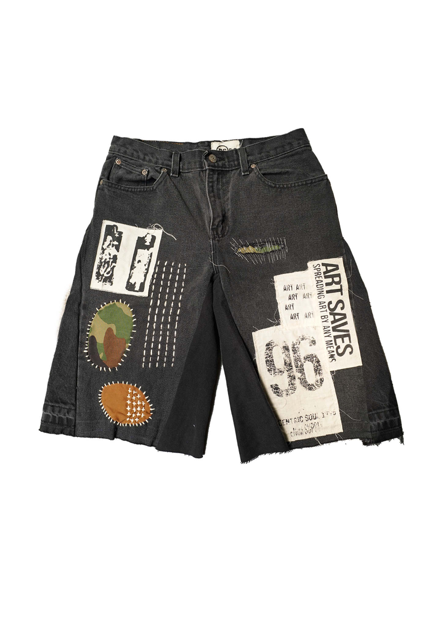 Afro Punk Patchwork Jorts