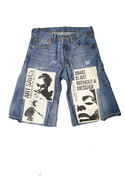 Afro Punk Patchwork Jorts