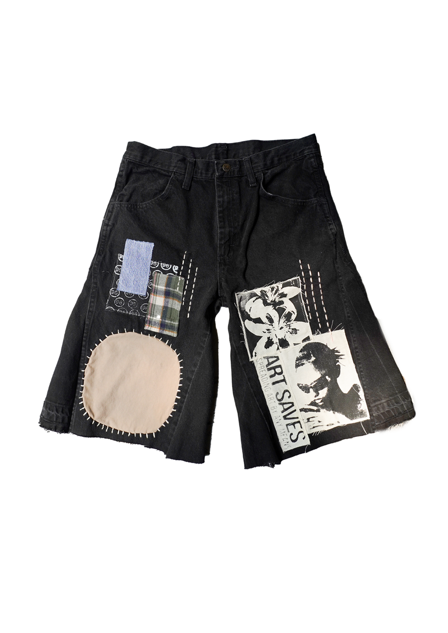 Afro Punk Patchwork Jorts