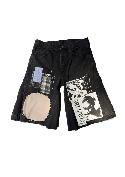 Afro Punk Patchwork Jorts
