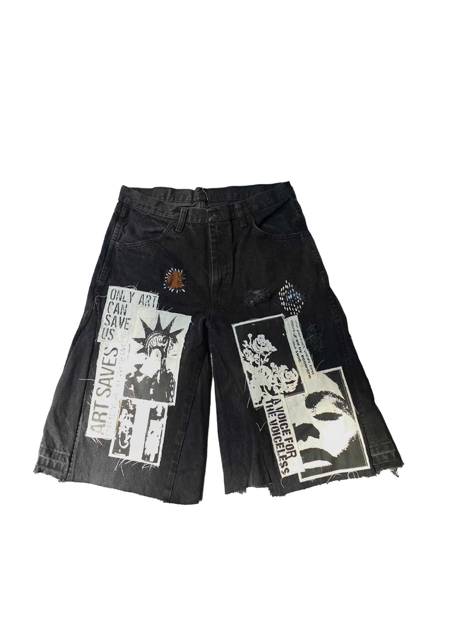 Afro Punk Patchwork Jorts