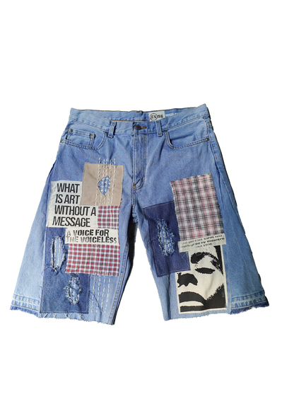 Afro Punk Patchwork Jorts