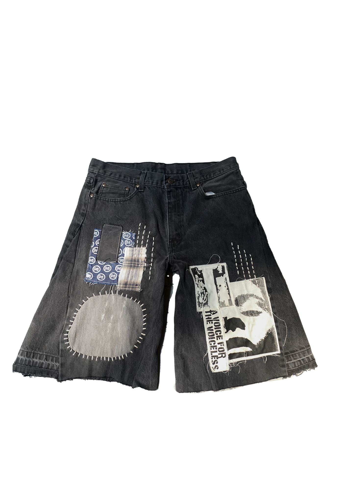 Afro Punk Patchwork Jorts